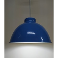 Riolight modern,rustik,vintage mutfak,oda,cafe,oteller için mavi 1xe27 metal sarkıt avize çap:33cm