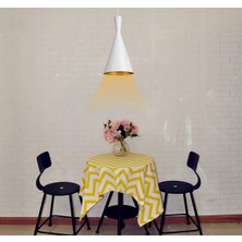 Riolight modern,rustik,vintage mutfak,oda,cafe,oteller için beyaz 1xe27 metal sarkıt avize çap:18cm