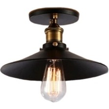 Riolight Rıolıght Retro Siyah Tekli Plofonyer Avize Çap: 23CM