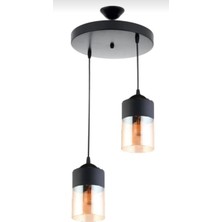 Riolight  Ikili Camlı Sarkıt Avize Çap: 30CM