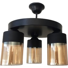 Riolight  Üçlü Yuvarlak Plofonyer Avize Çap:30 cm