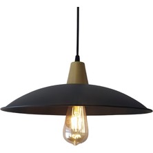 Riolight Retro,rustik,vıntage 1xe27 duylu siyah tekli Metal Sarkıt avize