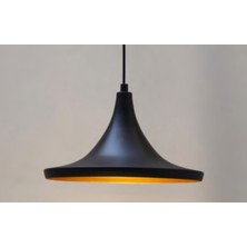 Riolight modern,rustik,vintage mutfak,oda,cafe,oteller için siyah 1xe27 metal sarkıt avize çap:36cm