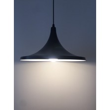 Riolight  Siyah Içi Beyaz Metal Sarkıt Çap: 36 cm
