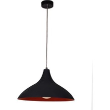 Riolight retro,modern,vintage mutfak,oda,cafe,oteller için siyah metal 1xe27 sarkıt avize çap:36cm