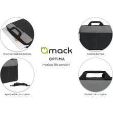 Mack MCC-008 Gri Siyah-Gri 15.6 Optıma Notebook Çantası