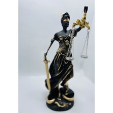 Myk Hediyelik Adaletin Simgesi Adalet Kadın Terazisi Themis Adalet Heykeli Siyah Eskitme Lüx