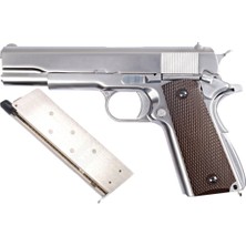 We Aırsoft We Colt 1911 Silver Airsoft Tabanca