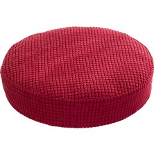 Newdv Sıkı Tabure Kapak Dia 28-38 cm Toz Geçirmez Yıkanabilir Koltuk Kapağı Otel Kullanımı Kırmızı (Yurt Dışından)