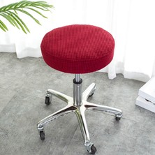 Newdv Sıkı Tabure Kapak Dia 28-38 cm Toz Geçirmez Yıkanabilir Koltuk Kapağı Otel Kullanımı Kırmızı (Yurt Dışından)
