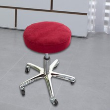 Newdv Sıkı Tabure Kapak Dia 28-38 cm Toz Geçirmez Yıkanabilir Koltuk Kapağı Otel Kullanımı Kırmızı (Yurt Dışından)