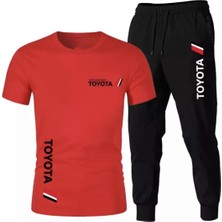 Amor Man Toyota Dijital Baskılı  %100 Pamuk Kısa  Kollu  Yazlık Ter Tutmayan  Erkek  Eşofman Takımı