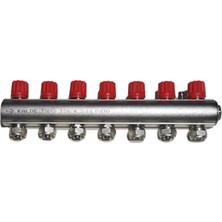 Kalde Kendinden 1'' Vanalı Kollektör Hafif Tip Kırmızı 7'li (1 Adet)