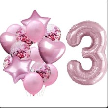 Best Parti 3 Yaş Pembe Folyo Set
