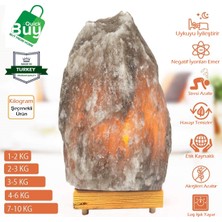 Midilife Çankırı Kaya Tuzu Lambası Doğal Tuz Lamba Oda Abajur 3-4 kg + 1.5 mt Açma Kapama Düğmeli Lamba