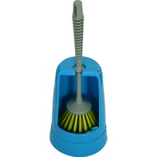 Zambak Plastik Muhafazalı Wc Tuvalet Klozet Fırça Takımı Karışık Renk ZP-136