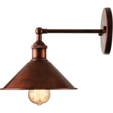 Riolight  Retro Bakır Eskitme Metal Aplik Şapka Çapı: 23CM