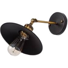 Riolight   Mafsallı Siyah Eskitme Aplik Çap:23 cm