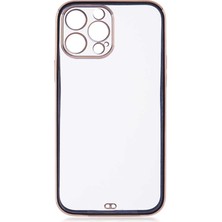 iPhone 13 Pro ile Uyumlu Kılıf Pastel Renklerden Oluşturulmuş Şeffaf Bright Kapak Siyah