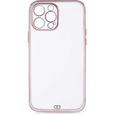 iPhone 12 Pro Max ile Uyumlu Kılıf Pastel Renklerden Oluşturulmuş Şeffaf Bright Kapak Beyaz