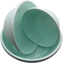 Megaw 3'lü Badya Turkuaz Renk Papatya Şekilli (Leğen Seti)