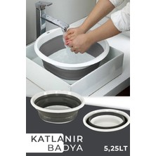 Megaw Katlanır Badya Leğen Akordiyon Katlanabilir Badya 5,25 Lt AK-699