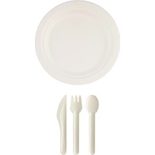 Megaw Doğa Dostu Ekolojik Karton Yemek Seti 10 Kişilik 18CM