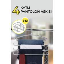 Megaw 3'lü 4 Katlı Çok Amaçlı Pantolon & Aksesuar Askısı