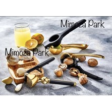 Megaw Mimoza 3 Lü Döküm Gold Mat Set Limon Narenciye Sıkacağı + Ceviz Kıracağı + Sarımsak Ezmegawği