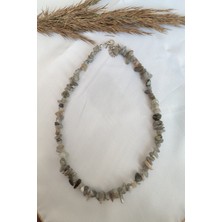 Atl Labradorit Kırıktaş Kolye