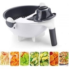 Megaw 5 Fonksiyonlu Dönen Süzgeçli Rende Doğrayıcı Dilimleyici Aparat