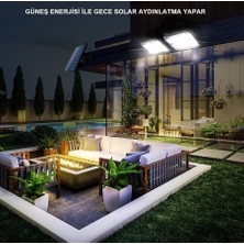 Duhaline Solar LED Hareket Sensörlü  Bahçe Aydınlatması Su Geçirmez 120 Ledli Güneş Enerjili Lamba