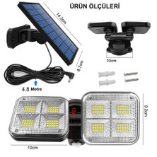 Duhaline Solar LED Hareket Sensörlü  Bahçe Aydınlatması Su Geçirmez 120 Ledli Güneş Enerjili Lamba