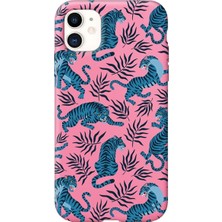 Apple iPhone 11 Uyumlu Renkli Silikon Leopar Desenli Telefon Kılıfı