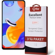 Kzy Xiaomi Redmi Note 11 Pro Temperli Ekran Koruyucu Kırılmaz Cam Ekonomik 3'lü Paket