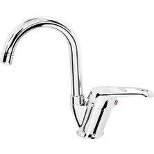 Banyo Kuğu Lavabo Bataryası Baston Boru Krom Çift Su Girişli