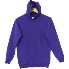 Raf Coll çoçuk Örme Mor Kapüşonlu Sweatshirt Iki Iplik Içi Şardonlu