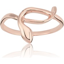 Fasek Gold Gümüş Yüzük - Yılan Helen Kadın 925 Ayar Taşsız Gümüş Yüzük - Tasarım Yılan Eklem Gümüş Hediye Yüzük