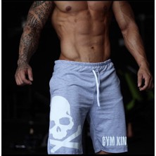 Amor Man Kuru Kafa Gym Kıng Dijital Baskılı %100 Pamuk Özel Tasarım Sokak Stili Hıp Hop Erkek Bermuda Şort