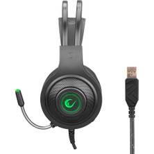 Rampage Favory Siyah 7.1 USB Yeşil LED Işıklı Mikrofonlu Oyuncu Kulaklığı (Yenilenmiş)