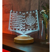Dini Hediye, Kuran-ı Kerim 3D Lamba, Ramazan Hediyesi, Anneye Manevi Hediye İsimli, İslami Dekor Hediyesi