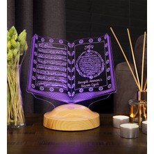 Dini Hediye, Kuran-ı Kerim 3D Lamba, Ramazan Hediyesi, Anneye Manevi Hediye İsimli, İslami Dekor Hediyesi