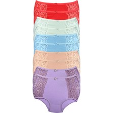 Royaleks 10 Adet Kenar Dantelli Toparlayıcı Yüksek Bel Bato Külot