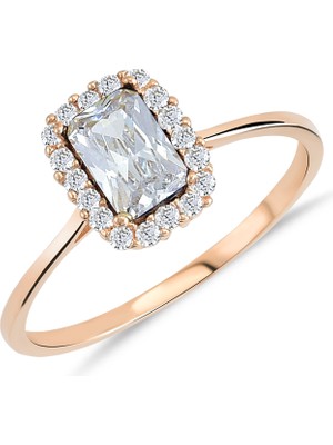 Hepimitu Baget Tektaşlı Altın Fantazi Yüzük YZMA.104.03