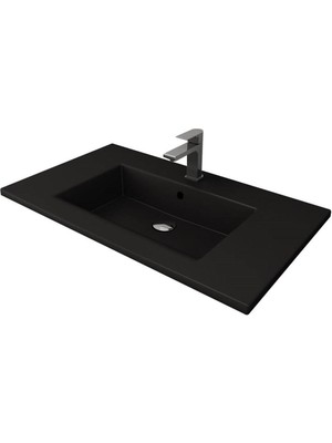 Bocchi Milano Etajerli Lavabo 100 cm Mat Siyah 1105-004-0126
