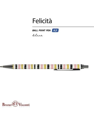 Bruno Visconti 'Felicita' Tükenmez Kalem Mavi 0.7 mm Kutulu Metal Gövde Şeritler 20-0263/03