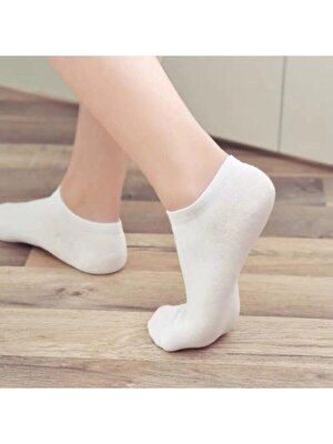 Meguca Socks Unisex Pamuklu Spor Patik Çorap Siyah ve Beyaz 10'lu Paket