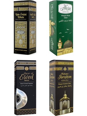 Esved Kabe Örtüsü Kokusu Mescidi Aksa Kokusu Hacerül Esved Kokusu ve Makamı Ibrahim Kokusu Sprey 400 Ml.