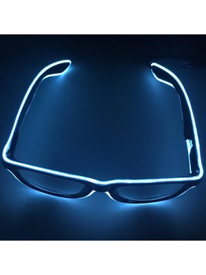 Ashley Aydınlık Gözlük Maskesi LED Işık Gözlük Cadılar Bayramı Kostüm Prop Beyaz (Yurt Dışından)