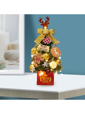 Ashley Noel Ağacı Mini Gerçekçi Masaüstü Altın Yay Için Dayanıklı Parlayan Yapay Işıklar (Yurt Dışından)